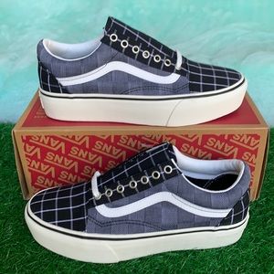 VANS OLD SKOOL PLATFORM WOVEN CHECK MLTBLNCDBLNC W
